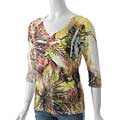 California Bloom Women's V-neck Printed Shirt