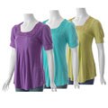 Nicole Ricci Women's Embellished Square Neck Knit Top