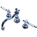 Victorian Style 8-inch Spread Chrome Bath Vanity Faucet