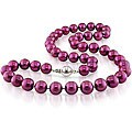 New York Pearls Cranberry FW Pearl 18-inch Strand (9-10 mm)