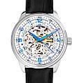 Akribos XXIV Mens Saturnos Skeleton Dial Automatic Strap Watch