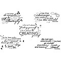 Unity Stamp 'Quote Bundle' Unmounted Red Rubber Stamps