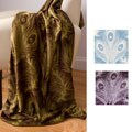 Michelle Flowy Peacock Feather Microluxe Throw