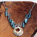 Shell Bauble Turquoise Charm Necklace (India)