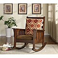 Rosewood Dark Oak Rocking Accent Chair