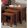 Accommodating guide on Oak Teachers desk Oak Finish 'Lola' Nesting End Tables (Set of 3)