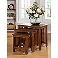 Oak Finish 'Lola' Nesting End Tables (Set of 3)