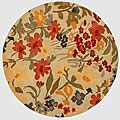 Hand-tufted Josie Ivory Wool Rug (6' Round)