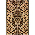 Alexa Infiniti Collection Leopard Animal Print Gold Rug (4'5 x 6'9)
