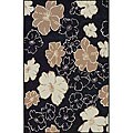 Few facts about 45 Record Insert Alexa Infiniti Collection Floral Pattern Black Rug (4'5 x 6'9)