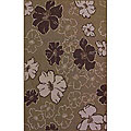 Comments about 45 Record Storage Rack Alexa Infiniti Collection Floral Pattern Taupe Rug (4'5 x 6'9)