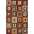 Meaningful tips on 45 Rpm Bandana Alexa Infiniti Collection Geometric Blocks Brown Rug (4'5 x 6'9)