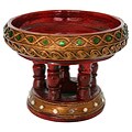 Handmade Red Wood Lacquered Dish (Thailand)