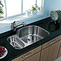 Vigo Undermount Stainless Steel Double-basin Kitchen Sink and Faucet