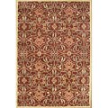 Hand-tufted Burgundy/ Gold Border New Zealand Wool Rug (5' x 8')