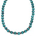 Charming Life 18-inch Teal Green Art Glass Necklace