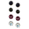 Sterling Silver Mystic Blue Topaz 6 mm Round Stud Earrings