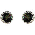 Sterling Silver Mystic Green Topaz 6 mm Round Stud Earrings
