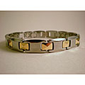 Tungsten Unisex Laced Two-tone Magnetic Bracelet