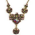 Sweet Romance Bronze-burnished 1950s Retro Necklace