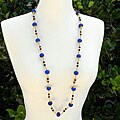 Royal Blue Bone Bead Necklace (India)
