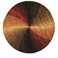 Hand-tufted Round Swirl Wool Rug (4' Round)
