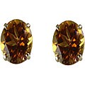 10k Yellow Gold Oval-cut Twilight Mystic Topaz Stud Earrings
