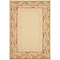 Indoor/ Outdoor Tranquil Natural/ Terracotta Rug (7'10 x 11')