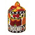 'Fruit Delight' Hand-painted Cookie Jar