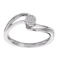 Knowledge waves Diamond Tdm base Sterling Silver 'Waves of Love' Diamond Promise Ring