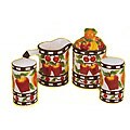 Fruit Delight Hand-painted 4-piece Counter Top Set