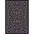 Courtyard Indoor/ Outdoor Resorts Black/ Sand Polypropylene Rug (2'7 x 5')