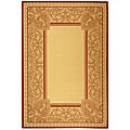 Indoor/ Outdoor Abaco Natural/ Red Rug (9'2 x 12'6)