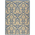 Indoor/ Outdoor Seaview Natural/ Blue Rug (4' x 5'7)
