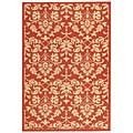 Indoor/ Outdoor Seaview Red/ Natural Rug (4' x 5'7)