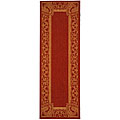 Indoor/ Outdoor Abaco Red/ Natural Runner (2'4 x 9'11)
