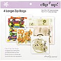 Clip It Up Large 4-piece Zipper Bag Set