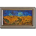 Vincent van Gogh 'Crows over Wheat Fields' Framed Canvas Art