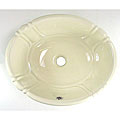 DeNovo Self-Rimming Decorative Porcelain Bone Bathroom Sink