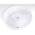 DeNovo Self-Rimming Decorative Porcelain White Bathroom Sink
