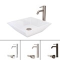 To find out more about Porcelain Columbus Vending read this blog Fontaine Vessel Faucet and Square Porcelain Sink Combo