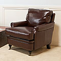 Hansen Brown Bonded Leather Club Chair