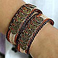 'Coins of The Earth' Beaded Wristband Bracelets (Set of 2) (Thailand)