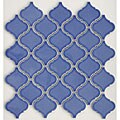 SomerTile 12.5x12.5-in Morocco 2.5-in Blue Porcelain Mosaic Tile (Pack of 10)