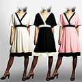 Evanese Women's Short Kimono-sleeve Bubble-skirt Dress