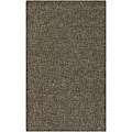 Hand-knotted Milange Grey Black Wool Rug (6'6 x 9'9)