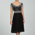 JLaxmi Women's Beaded Babydoll Cocktail Dress