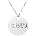 Sterling Silver Diamond 'Mom' Heart Necklace (H-I, I2-I3)