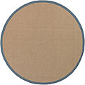 Hand-knotted Gazell Anti-slip Brown Rug (7'9 Round)