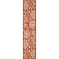 Indoor/ Outdoor Andros Red/ Natural Runner (2'4 x 9'11)